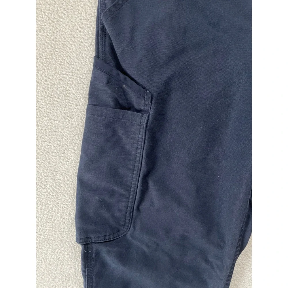 Carhartt Mens 31x32 Cargo Work Pants Navy Blue Rugged Flex 103904 NVY